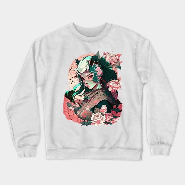 Anime Girl Crewneck Sweatshirt by LaainStudios